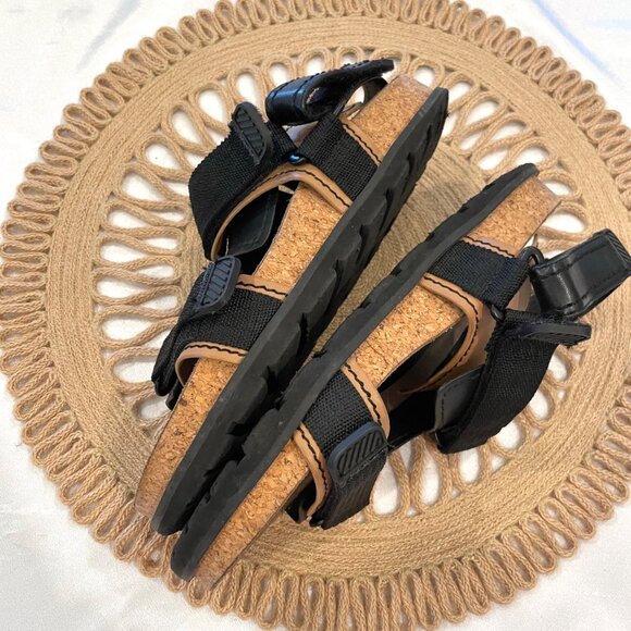 Zara Technical Sport Sandals Size EU 40 Black Tan Strappy - Picture 8 of 14
